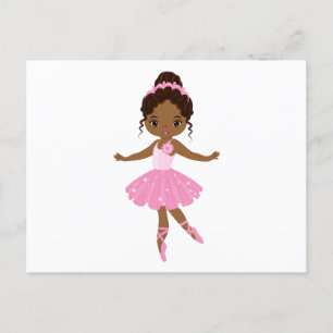 Princess Ballerina Einladungspostkarte