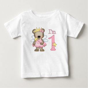 Princess Bear 1. Geburtstag Baby T-shirt