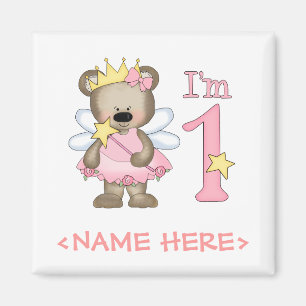 Princess Bear 1. Geburtstag Magnet