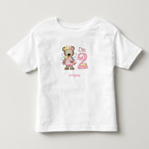 Princess Bear 2. Geburtstag Kleinkind T - Shirt