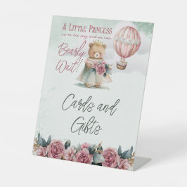 Princess Bear Bearly Wait Girl Cards and Gifts Sockelschild