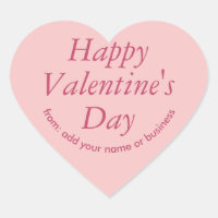 Princess Beauty Pink Heart Valentine Sticker