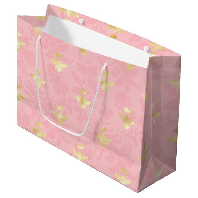 Princess Bee Serie Design #4  Große Geschenktüte (Vorderseite Schrägansicht)