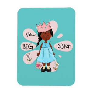 Princess Big Sister African American Magnet