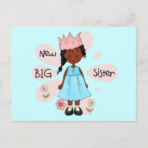 Princess Big Sister African American Postkarte