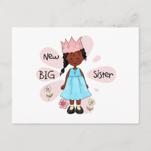 Princess Big Sister African American Postkarte