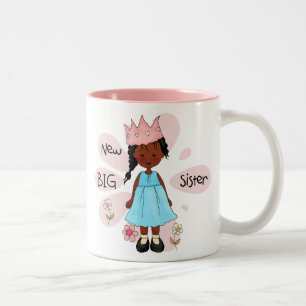Princess Big Sister African American Zweifarbige Tasse