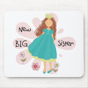 Princess Big Sister Brown Hair Mousepad