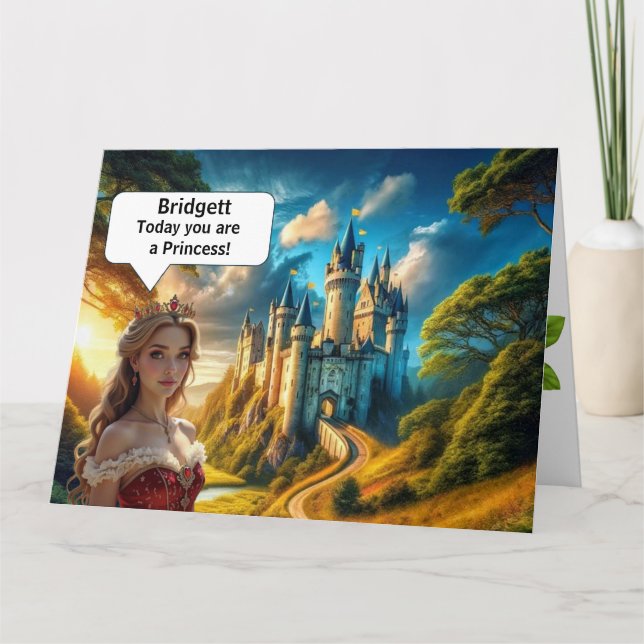 Princess Birthday Card Karte (Vorderseite)