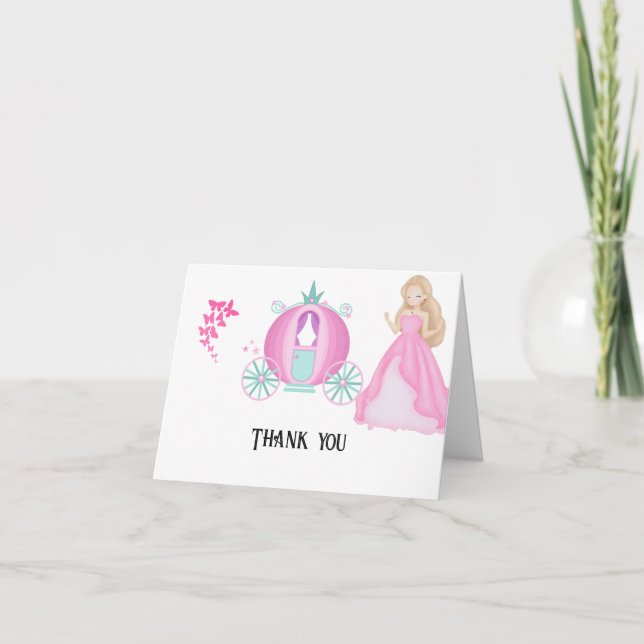 Princess Birthday Dankeskarte (Vorderseite)