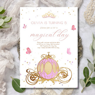 Princess Birthday Einladung Princess Carriage