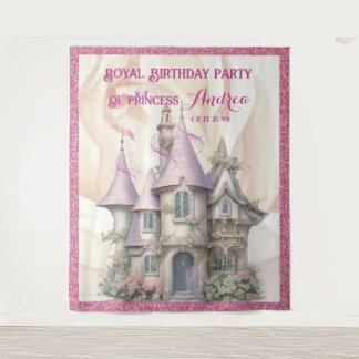 Princess Birthday Foto Stand - Foto Hintergrund Wandteppich
