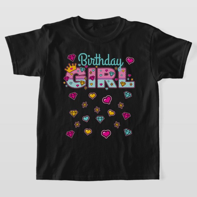 Princess Birthday Girl Crown Number T-Shirt (Ablage )