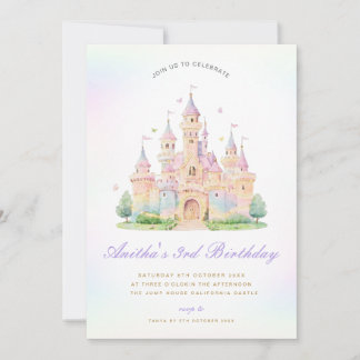 Princess Birthday Invitation, Magic Castle Party I Einladung