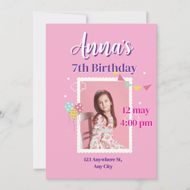 Princess birthday Invitations (Vorderseite)