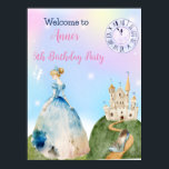 Princess Birthday Kids Welcome Poster<br><div class="desc">Es war einmal eine Zeit,  als sich die kleine Prinzessin drehte...  Geburtstagslinie,  die bearbeitet werden kann. Einladungen und andere Geburtstagsgeschenke..Alles Gute zum Geburtstag!</div>