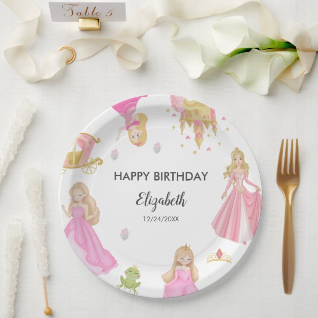 Princess Birthday Pappteller (Hochzeit)