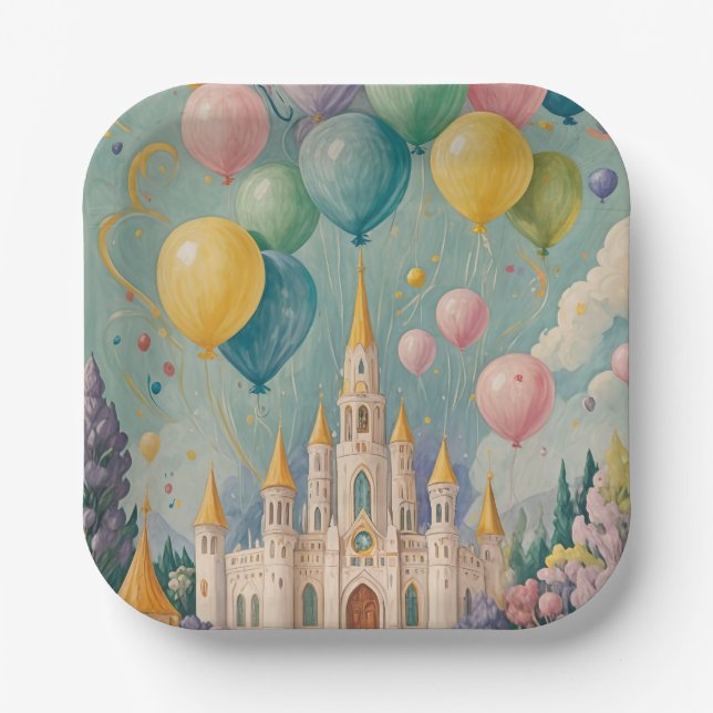 Princess Birthday Pappteller (Vorderseite)