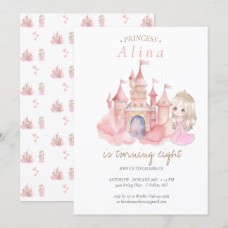 Princess Birthday Party Einladung