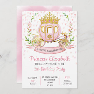Princess Birthday Party Einladung