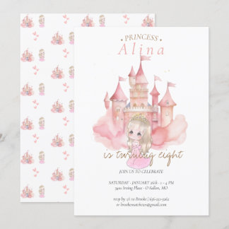 Princess Birthday Party Einladung