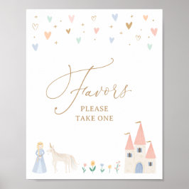 Princess Birthday Party favorisiert Unterschrift Poster