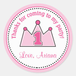 Princess Birthday Party favorit Tag Sticker