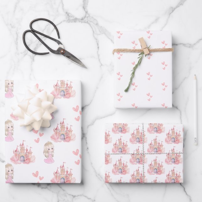 Princess Birthday Party Geschenkpapier Set (Vorderseite)