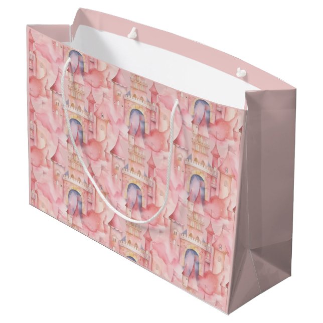 Princess Birthday Party Große Geschenktüte (Rückseite Schrägansicht)