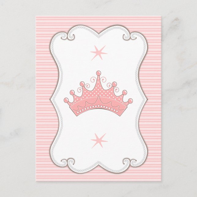 Princess Birthday Party macht Ihre eigenen Bannerk Postkarte (Vorderseite)