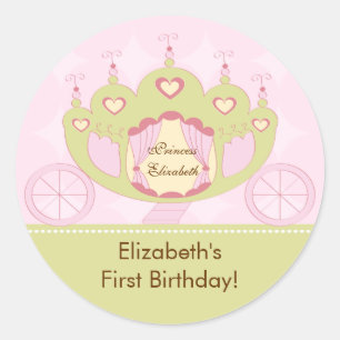 Princess Birthday Sticker Hübsche königliche Beför