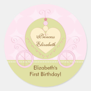 Princess Birthday Sticker Hübsche königliche Beför