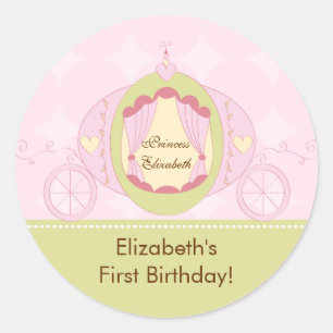 Princess Birthday Sticker Hübsche königliche Beför