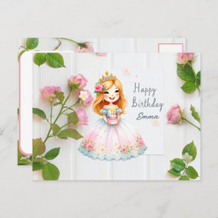 Princess Birthday Wises Postkarte