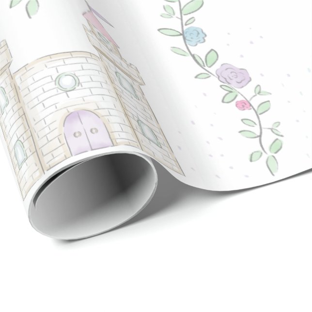Princess Birthday Wrapping Paper Geschenkpapier (Rolleneckpunkt)
