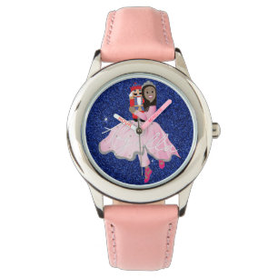 Princess Black Haired Ballerina Armbanduhr
