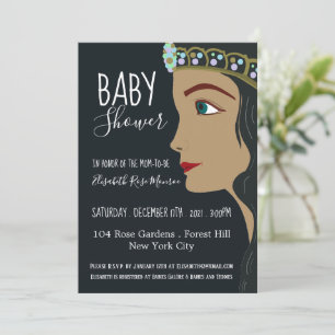 Princess Blue Baby Dusche Einladung