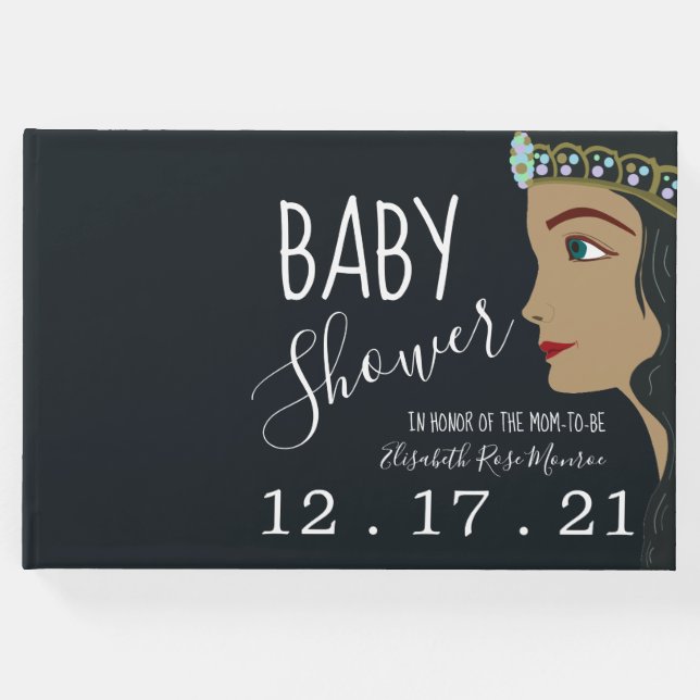 Princess Blue Baby Dusche Gästebuch (Vorderseite)