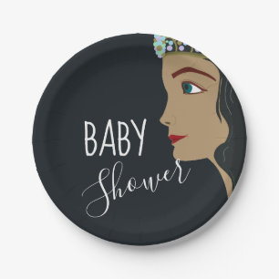 Princess Blue Baby Dusche Pappteller