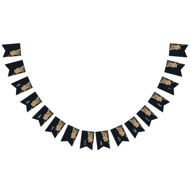 Princess Blue Baby Dusche Wimpelkette (Alle)