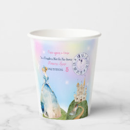 Princess Blue Birthday Kids Pappbecher
