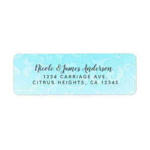 Princess Blue Elegant Storybook Swirl Wedding