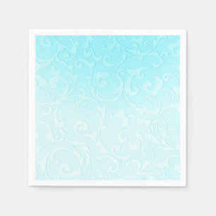 Princess Blue Elegant Storybook Swirl Wedding Serviette