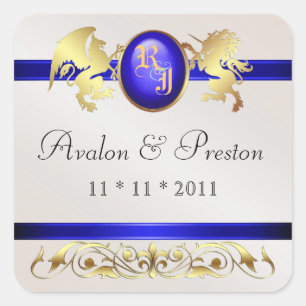Princess Blue Save the Date Aufkleber