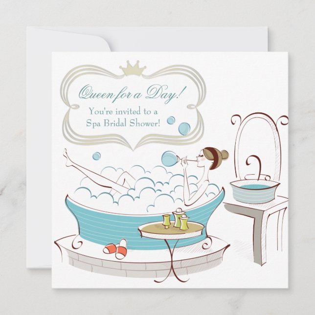 Princess Bride Wellness-Center Brautparty Einladung (Vorderseite)