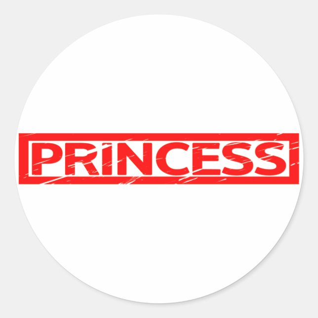 Princess-Briefmarke Runder Aufkleber (Vorderseite)