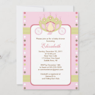 Princess Carriage Baby Shower Einladung