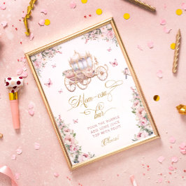 Princess Carriage Blush Pink Mama-osa Bar Poster