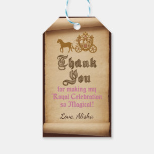 Princess Carriage Favor Tag Geschenkanhänger
