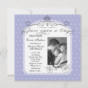 Princess Carriage Polka Dot Swirl Foto Baby Girl Ankündigung